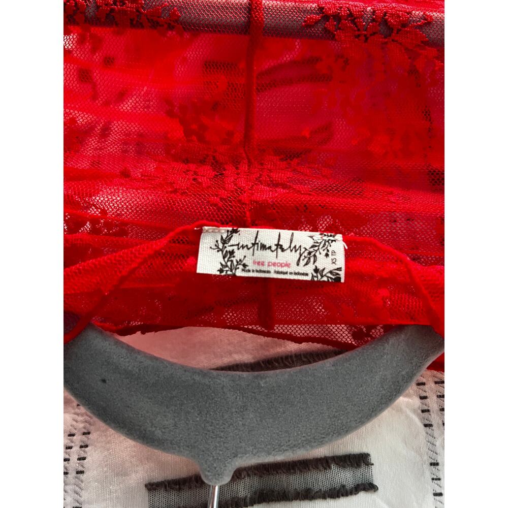 NWT Free People Lady Lux Layering Top | Flame Red | Size XS - Picture 5 of 5